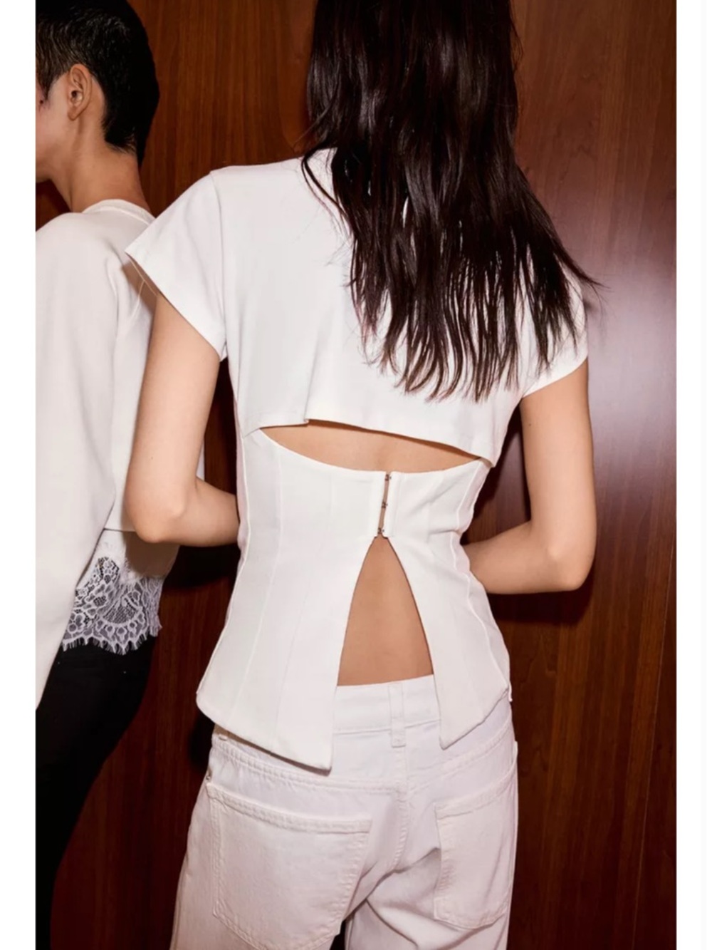 ISO Zara Back Corset Top in White